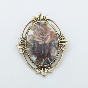 Vintage 1977 Sarah Coventry Rose Marie Brooch pin Pendant Combination